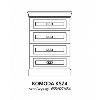 Adria White - Komoda KSZ4