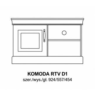 Adria White - Komoda RTV D1