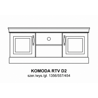 Adria White - Komoda RTV D2