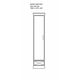 Arco Dąb Craft - Szafa SZD1SZ1
