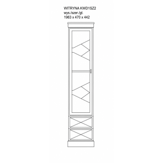 Arco Dąb Craft - Witryna KWD1SZ2