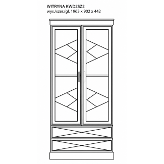 Arco Dąb Rustykalny - Witryna KWD2SZ2