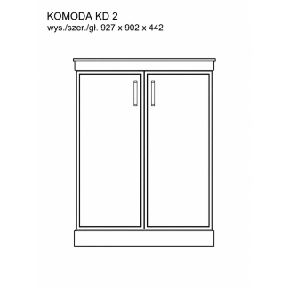 Arco Dąb Rustykalny - Komoda KD2