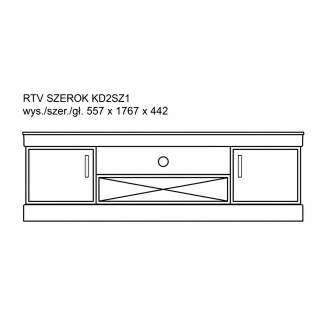 Arco Dąb Rustykalny - RTV  KD2SZ1