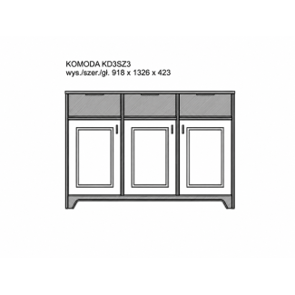 Lara Grafit - Komoda KD3SZ3