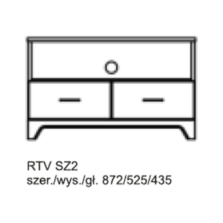 Prowansja Wiąz Srebrny - Szafka RTV SZ2