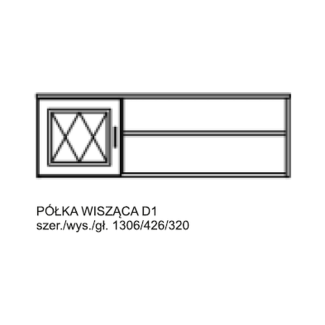 Prowansja Wiąz Srebrny - Półka wisząca D1