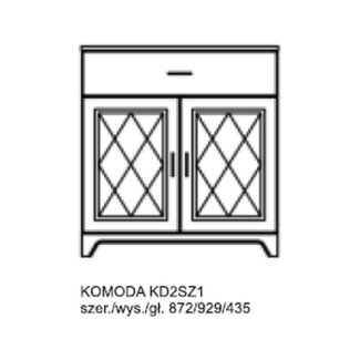 Prowansja Dąb Kamienny - Komoda KD2SZ1
