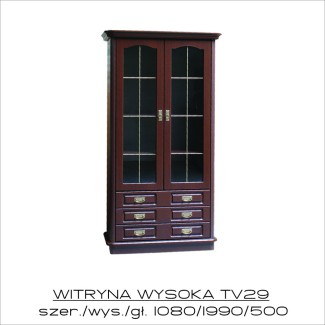 Witryna wysoka TV29 Topaz Venge