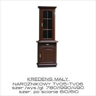 Kredens mały narożnikowy Topaz Venge TV05+TV06